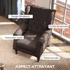 HOMCOM Fauteuil de salon, fauteuil capitonné avec pieds en Voir les images du produit 3