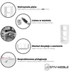 STIV Meble | Regał 88,2x31,8x35,2 cm Biały Mat | 3 półki | Podgląd zdjęcia produktu 3