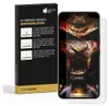 A product packaging box for a screen protector, with a smartphone displaying a graphic image next to it. Produktbild-Vorschau
