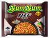 A package of Yum Yum instant noodles with beef flavor. Voir les images du produit
