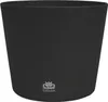 A black planter pot on a white background. Produktbild-Vorschau