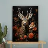 MuchoWow® - Leinwandbilder - Hirsch - Tier - Blumen - Natur Produktbild-Vorschau 4