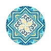 MuchoWow® Mauspad Mousepad Formen - Blau - Gelb 30x30 cm - Produktbild-Vorschau 1