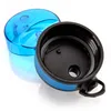 A blue and black water bottle lid and cap are shown against a white background. Produktbild-Vorschau