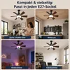 Ventilateur de Plafond E27 avec Lumière & Haut-Parleur Voir les images du produit 14