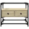 vidaXL TV-Schrank mit Glasplatte Sonoma-Eiche 60x35x51cm Produktbild-Vorschau 4