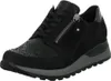 A single black wedge sneaker with a snakeskin pattern on the toe and heel. Náhled obrázku produktu