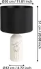Eglo 43824 VINOZA E27 Stolní lampa Ø300mm Bílá Černá Náhled obrázku produktu 3