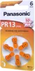 A package of Panasonic PR13 hearing aid batteries. Náhled obrázku produktu