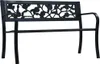 vidaXL Gartenbank 125 cm Schwarz Stahl -  Gartenbänke Produktbild-Vorschau 2
