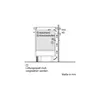 Diagram showing installation dimensions for a built-in oven or hob. Podgląd zdjęcia produktu