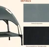 Close-up details of a pet bed with a canopy, showing fabric textures. Produktbild-Vorschau