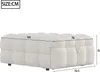 Schlafsofa mit Ausziehbett & Fußhocker, 2in1 Polsterbett Produktbild-Vorschau 6