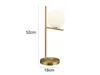 Stolová lampa - Zlatožltá - Biela - Opálové sklo - Kov - V Náhľad obrázku produktu 8