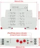 A product shot of a GRT8-M1 multifunctional delay relay, with dimensions and labels indicating its features and specifications. Voir les images du produit