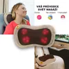 Masážní polštář s tepelnou funkcí, 3D masáž, elektrický Náhled obrázku produktu 3