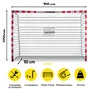 Dunlop Voetbaldoel - Voetbal Goal 300 x 200 x 110 cm - Productafbeelding-voorbeeld 2