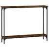 vidaXL Konzolový stolík údený dub 100x22,5x75 cm odvodený Náhľad obrázku produktu 1