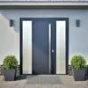 vidaXL Fioriera 2 pz. Antracite 40x40x40 Acciaio Anteprima dell’immagine prodotto 3