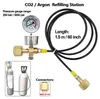 CO2-Transferschlauch 1,5 m, 3500 PSI Manometer, für Argon & Stickstoff Náhľad obrázku produktu