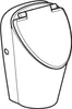 GEBERIT 503110001 Renova S Urinal mit Deckel, Zul. hi. Produktbild-Vorschau 2