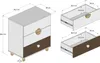 ZEE LOFT Kommode Kaschmir 79,7 x 48 x 90,2 cm mit Produktbild-Vorschau 4