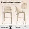 Lot de 2 tabourets de bar Duhome en bouclé et métal, avec Voir les images du produit 3