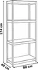 Scaffale 4 livelli 174X80X40 150 Kg Argento Anteprima dell’immagine prodotto 3