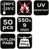 NEO TOOLS Nylonové stahovací pásky bílá sada 50 ks 550 mm x Náhled obrázku produktu 2