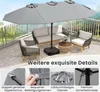 COSTWAY dvojitý slunečník 443x265cm se stojanem a kličkou, Náhled obrázku produktu 6