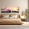 Leinwandbild Rosa Orchidee und Zen-Steine 150x50 Feeby Rosa Produktbild-Vorschau 2