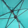 Close-up view of the internal structure of a turquoise umbrella. Anteprima dell’immagine prodotto