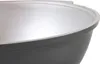 A close-up view of the rim and interior of a dark gray pot with a silver interior. Produktbild-Vorschau