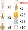 80PCS / Set Dreadlocks Perlen Metallmanschetten Produktbild-Vorschau 9