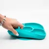 Bblüv Teller Mit Fächern Und Yümi Löffel, Blau Produktbild-Vorschau 2