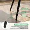 Set di 6 Sedie in velluto trapuntate MILO Beige gambe nere Anteprima dell’immagine prodotto 7