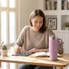 Mug isotherme BERDSEN avec paille, en acier inoxydable, Voir les images du produit 7