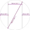 A circular diagram showing measurements of an object, likely a pool cover or tarp, with dimensions in centimeters and inches. Anteprima dell’immagine prodotto