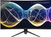 A curved computer monitor displaying abstract colorful graphics. Náhled obrázku produktu