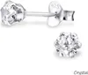 Zirkonia Ohrstecker Silber: Runde Kristall Ohrringe Crystal Produktbild-Vorschau 1