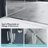 doporro Double porte de douche transparent 85cm Paroi de Voir les images du produit 3