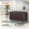 A dark brown storage box with a wood-like texture is placed in a modern interior with large windows and potted plants. Anteprima dell’immagine prodotto