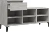 vidaXL Stojan na boty betonový šedý 102x36x60 cm odvozený Náhled obrázku produktu 1