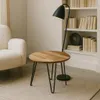 regalik Table basse ronde en chêne Ø80 cm – pieds métal Voir les images du produit 6