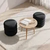 Samt-Polsterhocker mit Stauraum 42 cm SNUGGO Schwarz Produktbild-Vorschau 8