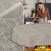 Tischdecke Melliert Grau Oval 200x140cm Schnittkante Produktbild-Vorschau 5