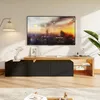 ProximaX TV Möbel Lowboard mit LED Licht, Hochglanz Schwarz Produktbild-Vorschau 12