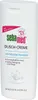 A white bottle of Sebamed Dusch-Creme with product information and branding visible. Produktbild-Vorschau