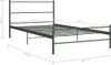vidaXL Postelový rošt Grey Metal 100 × 200 cm Náhled obrázku produktu 6
