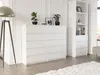 Komoda 160 cm, 10 zásuviek, skriňa FRAMIRE R-160-S10, biela Náhľad obrázku produktu 12